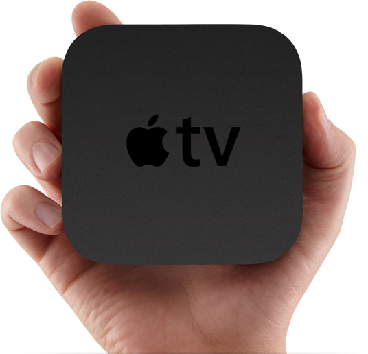 apple tv in hand